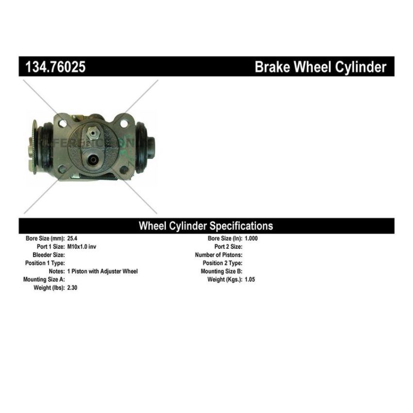 CENTRIC PARTS 134.76025 Centric Premium Wheel Cylinder