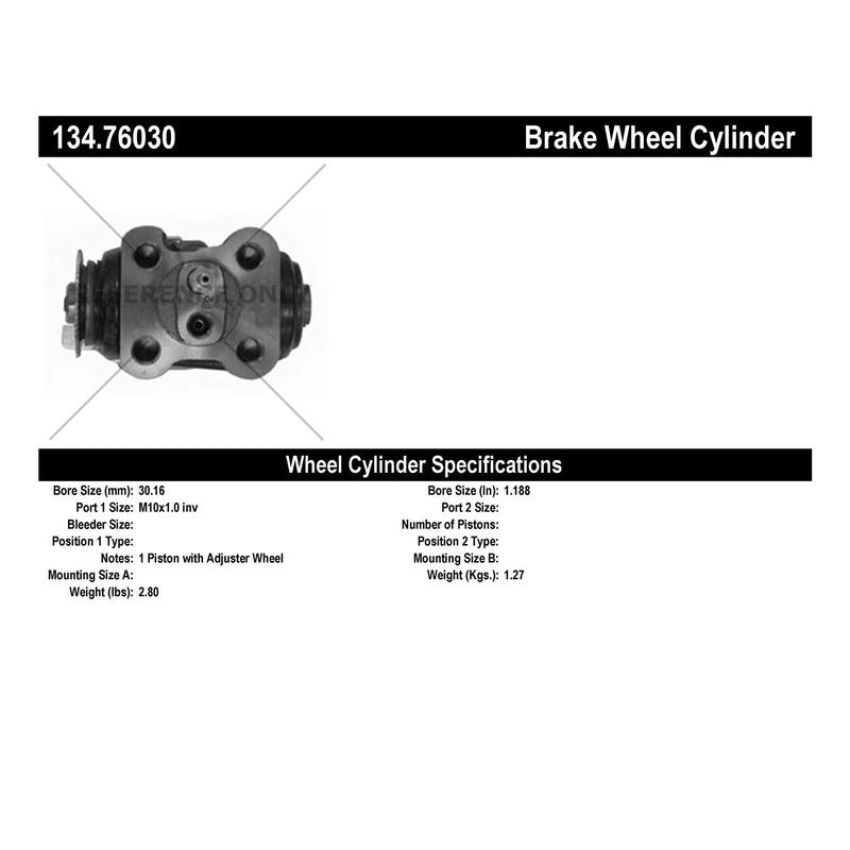 CENTRIC PARTS 134.76030 Centric Premium Wheel Cylinder