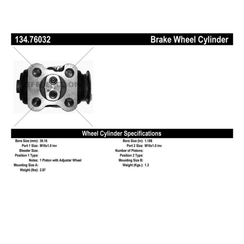 CENTRIC PARTS 134.76032 Centric Premium Wheel Cylinder
