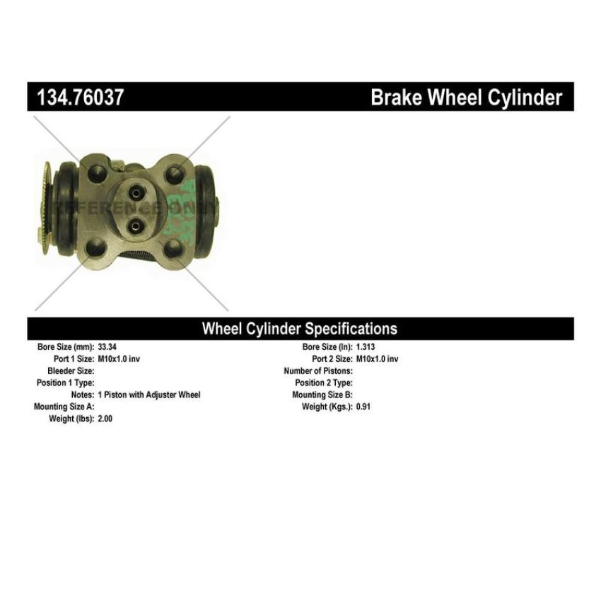 CENTRIC PARTS 134.76037 Centric Premium Wheel Cylinder