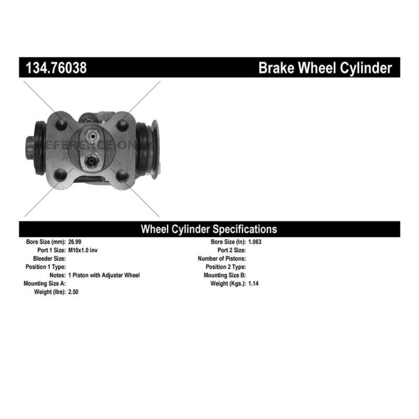 CENTRIC PARTS 134.76038 Centric Premium Wheel Cylinder