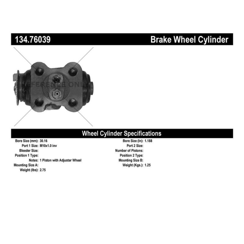 CENTRIC PARTS 134.76039 Centric Premium Wheel Cylinder