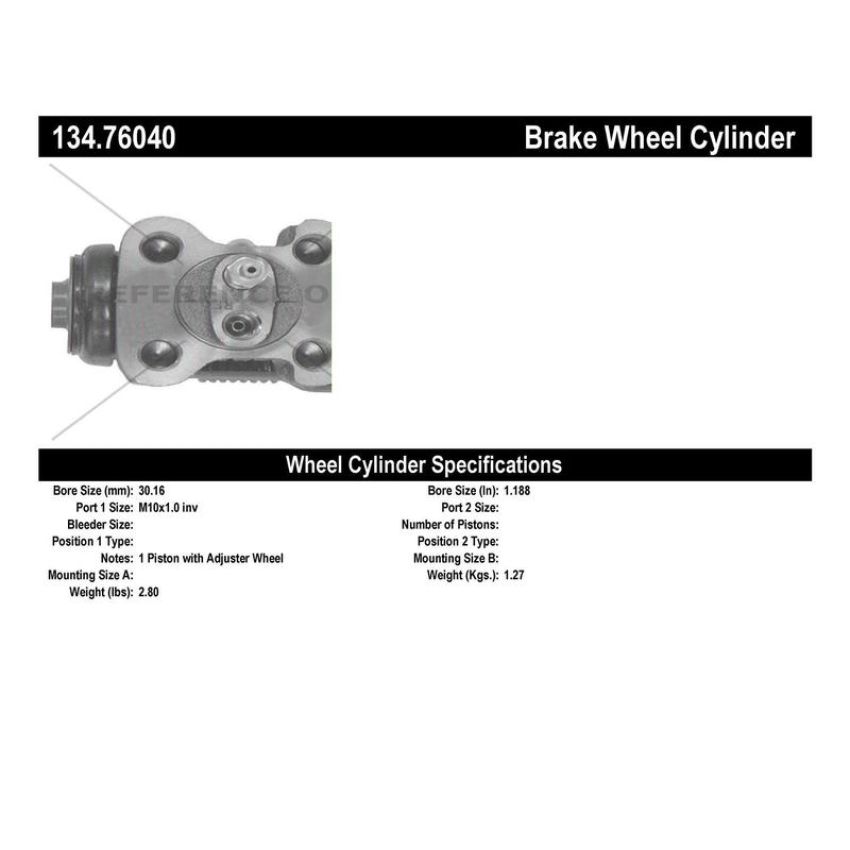 CENTRIC PARTS 134.76040 Centric Premium Wheel Cylinder