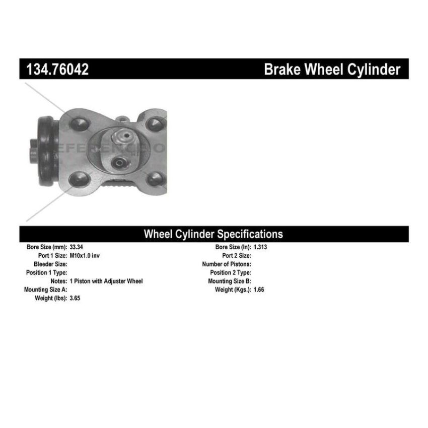 CENTRIC PARTS 134.76042 Centric Premium Wheel Cylinder