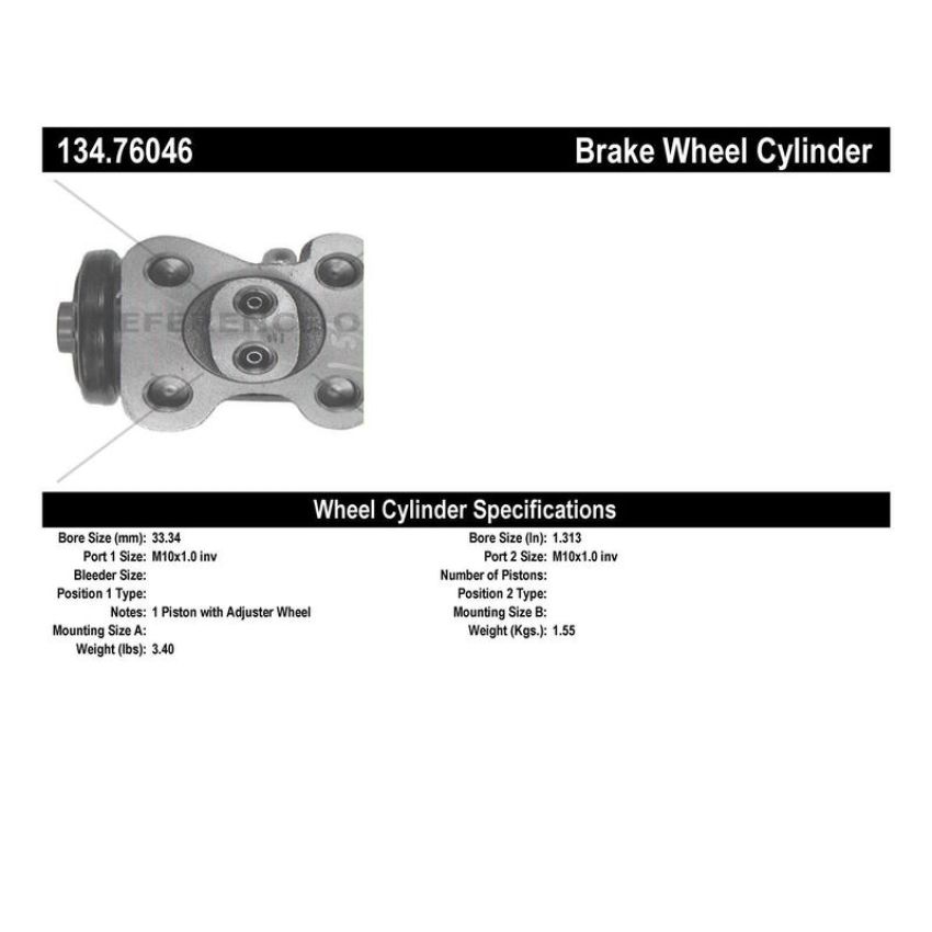 CENTRIC PARTS 134.76046 Centric Premium Wheel Cylinder