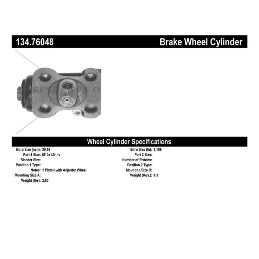 CENTRIC PARTS 134.76048 Centric Premium Wheel Cylinder