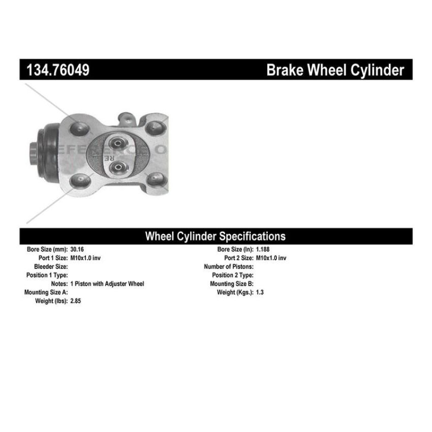 CENTRIC PARTS 134.76049 Centric Premium Wheel Cylinder