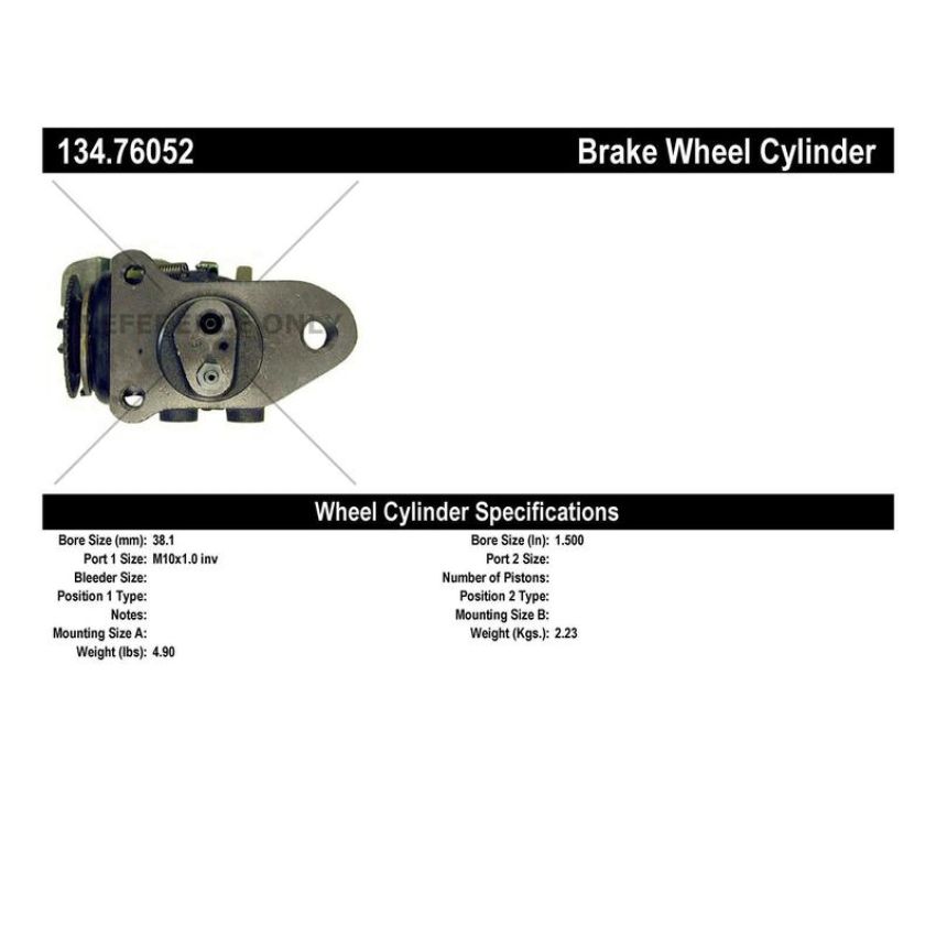 CENTRIC PARTS 134.76052 Centric Premium Wheel Cylinder
