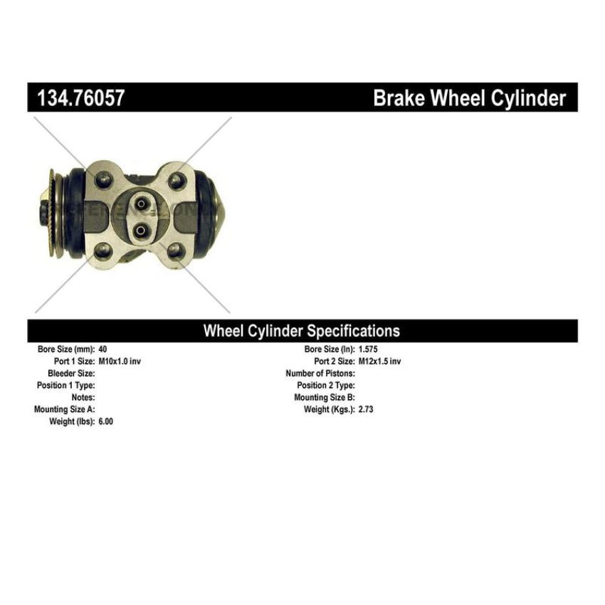 CENTRIC PARTS 134.76057 Centric Premium Wheel Cylinder