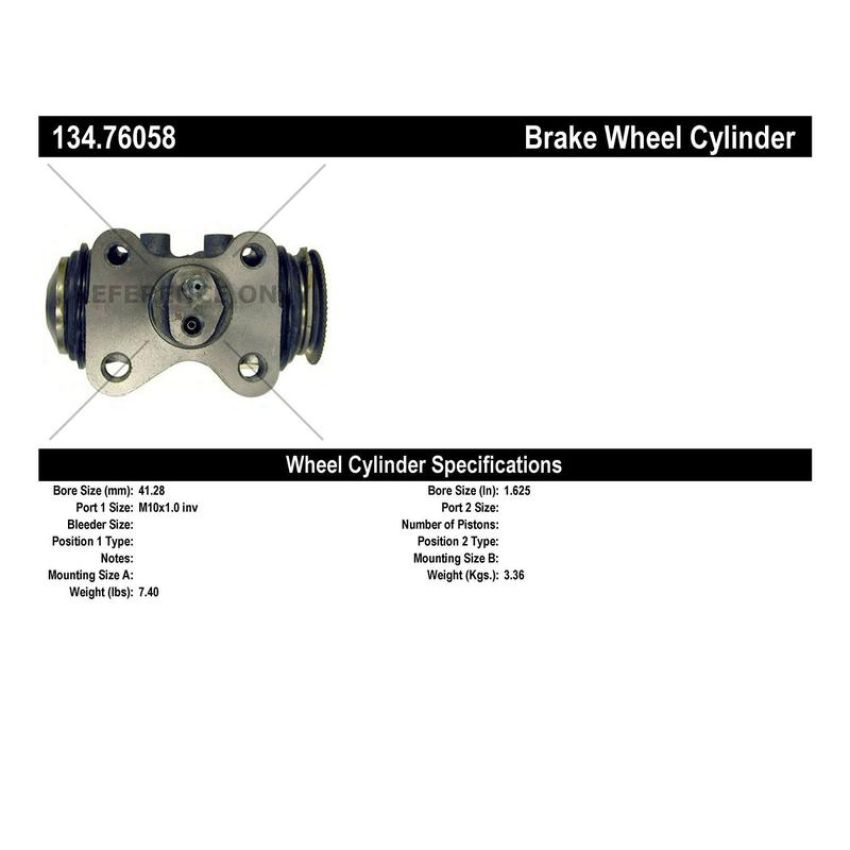 CENTRIC PARTS 134.76058 Centric Premium Wheel Cylinder