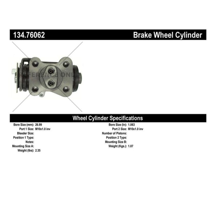 CENTRIC PARTS 134.76062 Centric Premium Wheel Cylinder