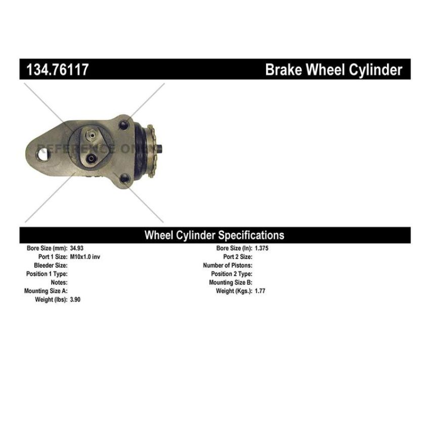 CENTRIC PARTS 134.76117 Centric Premium Wheel Cylinder