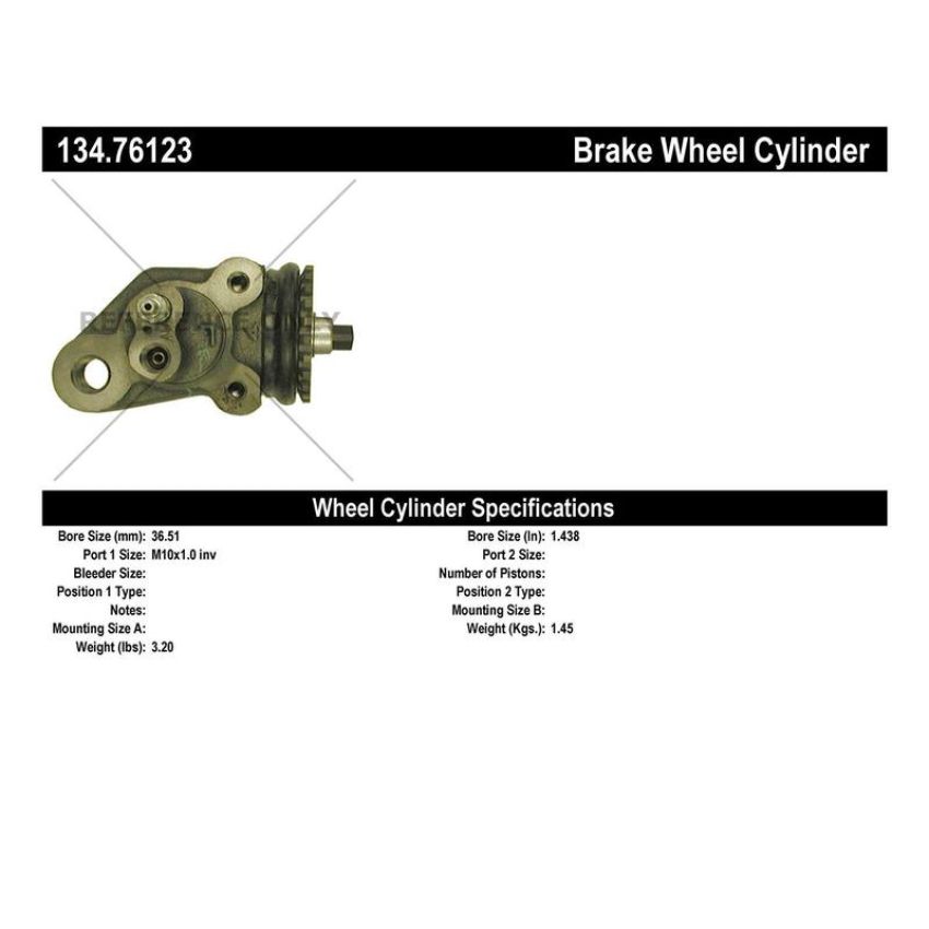 CENTRIC PARTS 134.76123 Centric Premium Wheel Cylinder