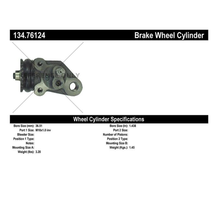 CENTRIC PARTS 134.76124 Centric Premium Wheel Cylinder