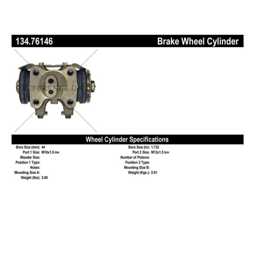 CENTRIC PARTS 134.76146 Centric Premium Wheel Cylinder