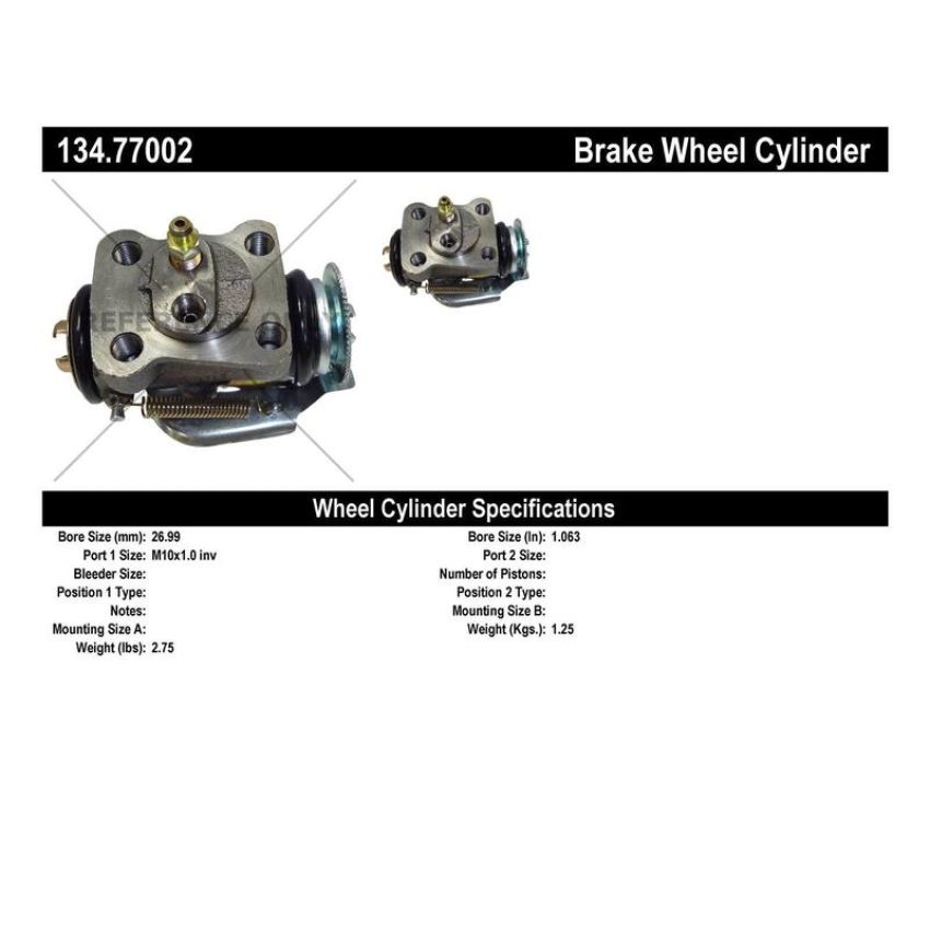 CENTRIC PARTS 134.77002 Centric Premium Wheel Cylinder