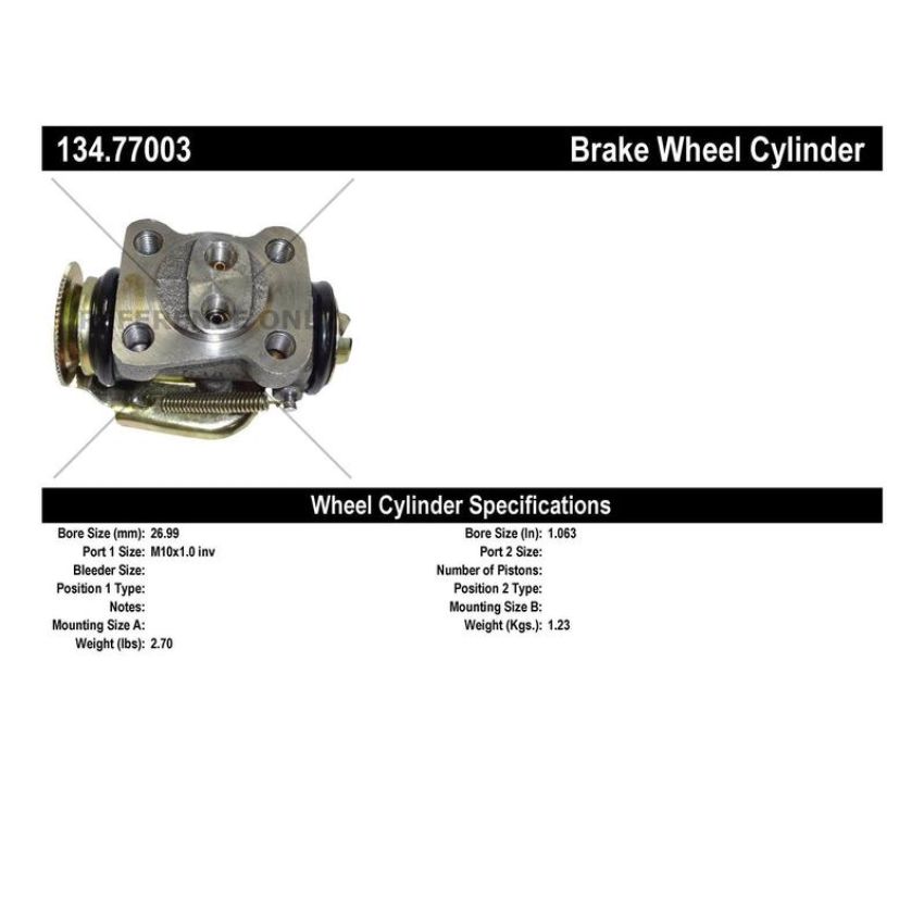 CENTRIC PARTS 134.77003 Centric Premium Wheel Cylinder