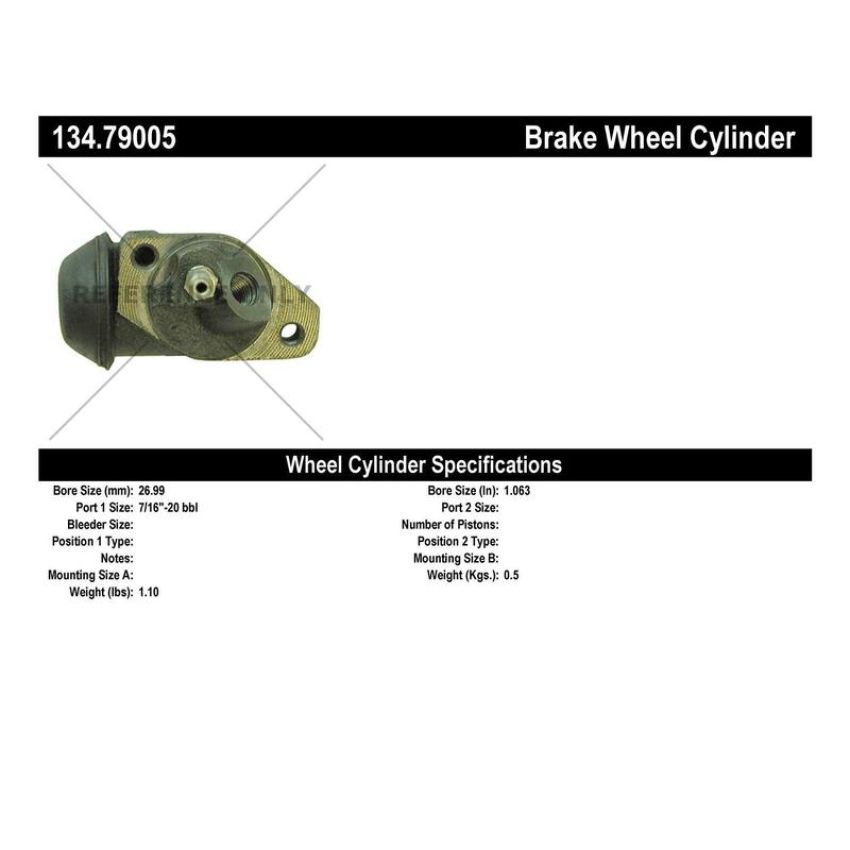 CENTRIC PARTS 134.79005 Centric Premium Wheel Cylinder