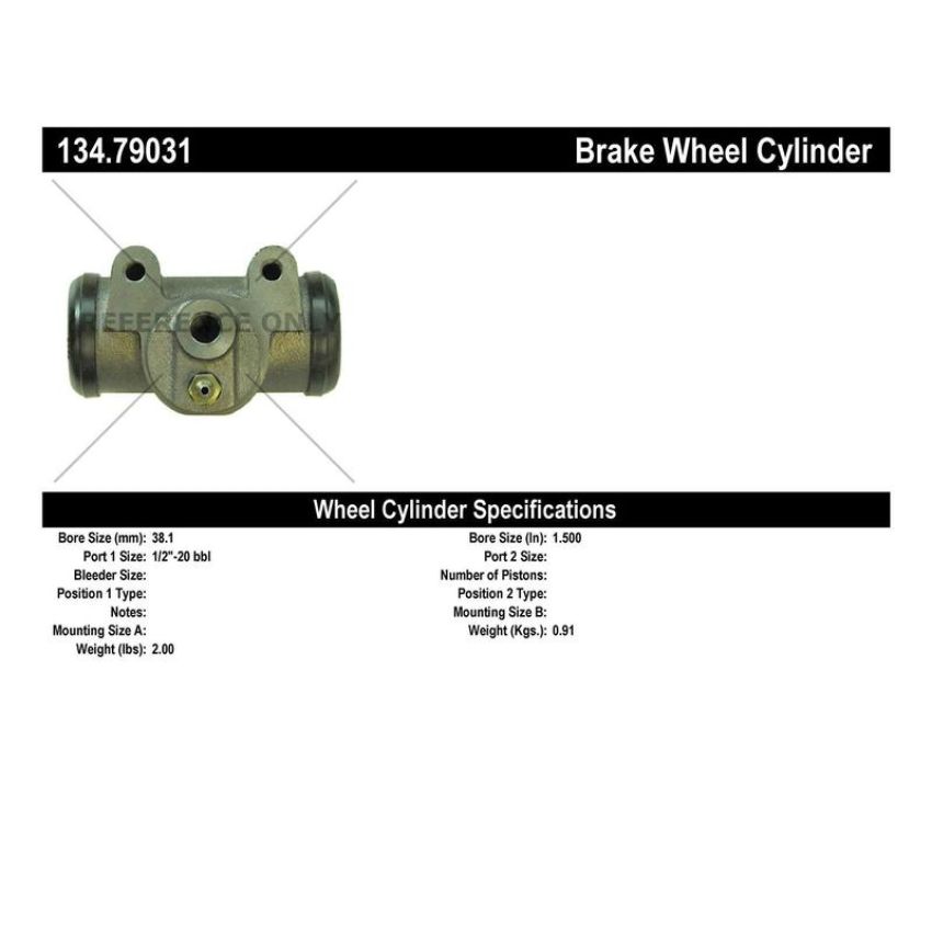 CENTRIC PARTS 134.79031 Centric Premium Wheel Cylinder