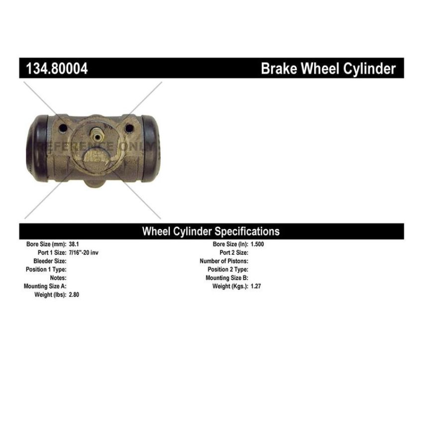 CENTRIC PARTS 134.80004 Centric Premium Wheel Cylinder