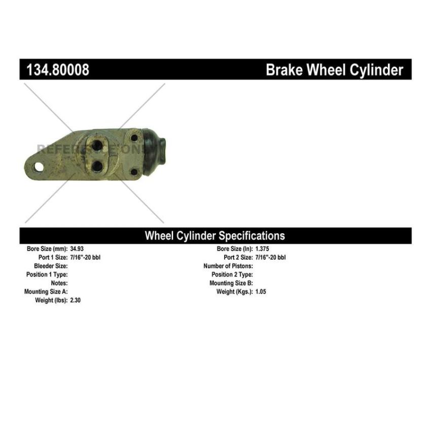 CENTRIC PARTS 134.80008 Centric Premium Wheel Cylinder