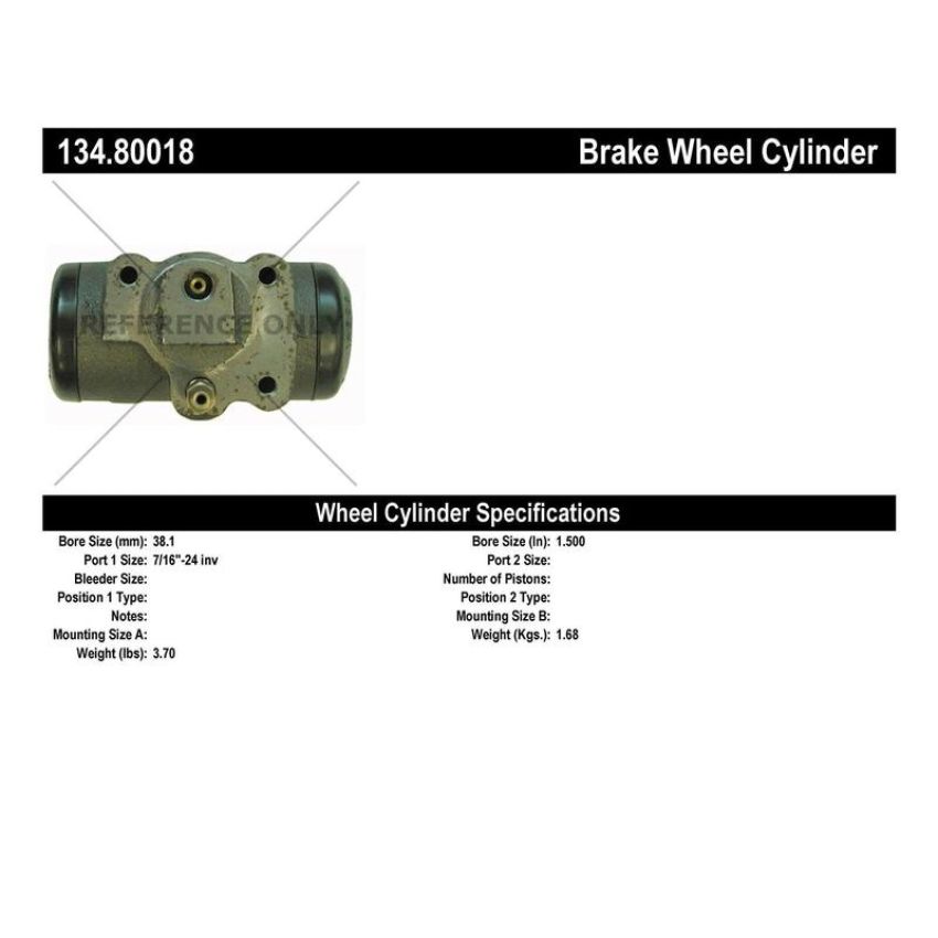 CENTRIC PARTS 134.80018 Centric Premium Wheel Cylinder