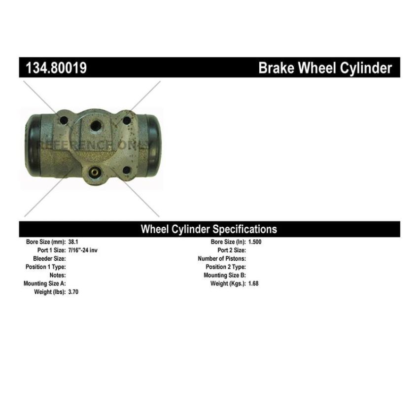 CENTRIC PARTS 134.80019 Centric Premium Wheel Cylinder