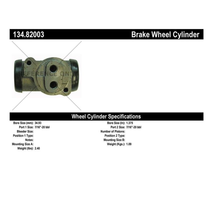 CENTRIC PARTS 134.82003 Centric Premium Wheel Cylinder