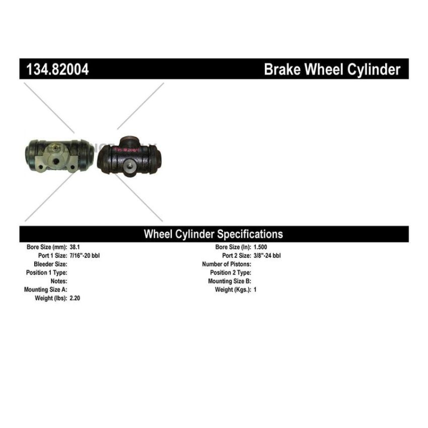 CENTRIC PARTS 134.82004 Centric Premium Wheel Cylinder
