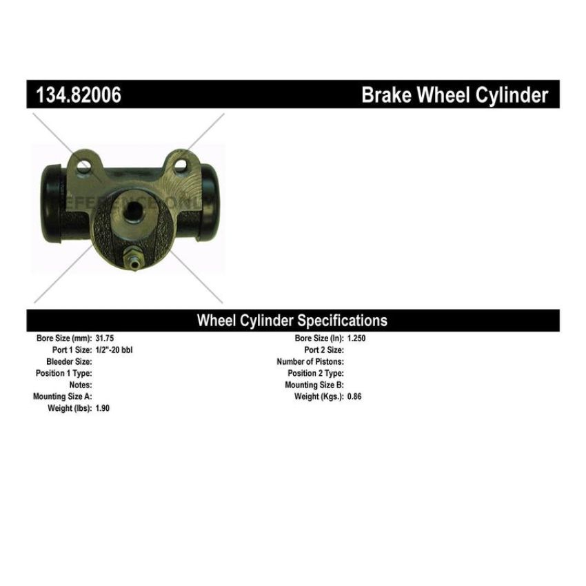 CENTRIC PARTS 134.82006 Centric Premium Wheel Cylinder