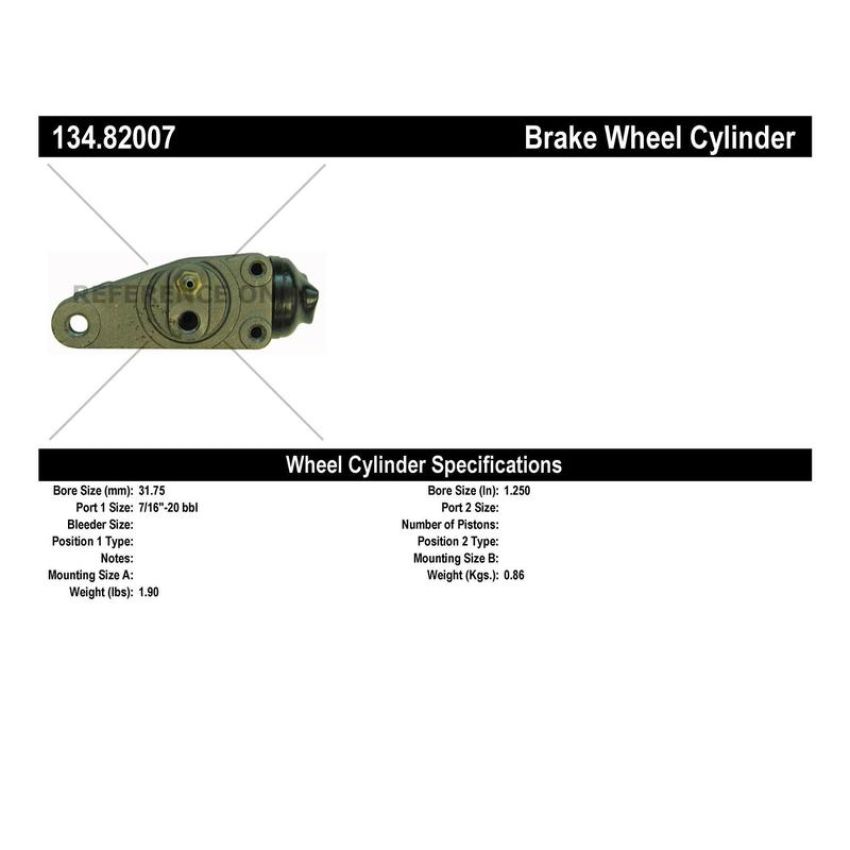 CENTRIC PARTS 134.82007 Centric Premium Wheel Cylinder