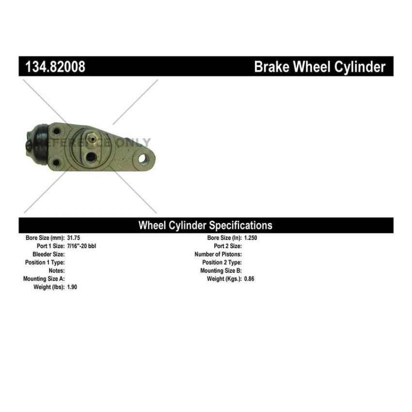 CENTRIC PARTS 134.82008 Centric Premium Wheel Cylinder