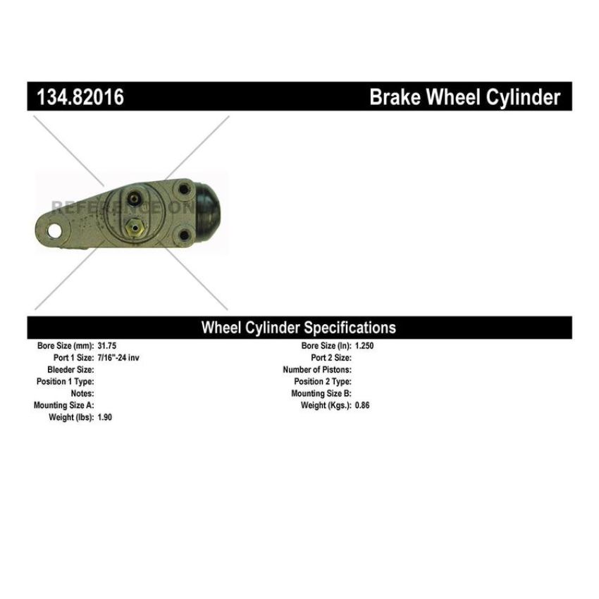 CENTRIC PARTS 134.82016 Centric Premium Wheel Cylinder
