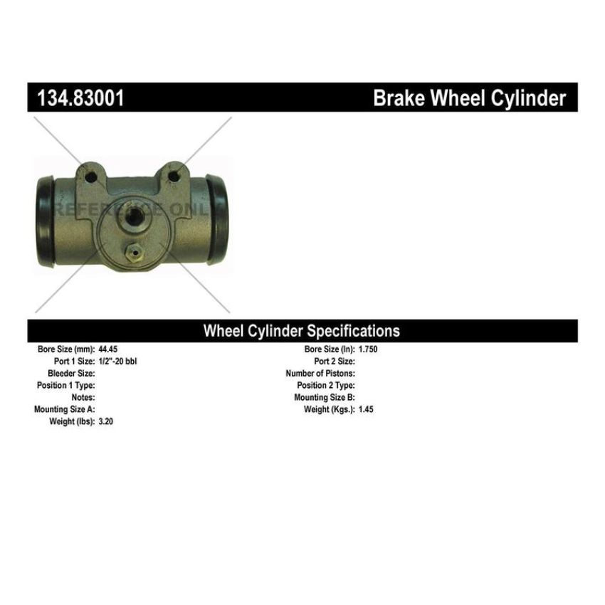 CENTRIC PARTS 134.83001 Centric Premium Wheel Cylinder