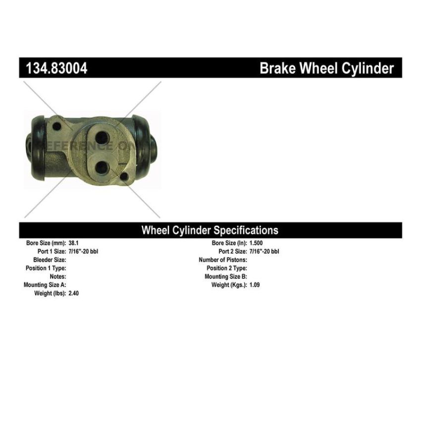 CENTRIC PARTS 134.83004 Centric Premium Wheel Cylinder