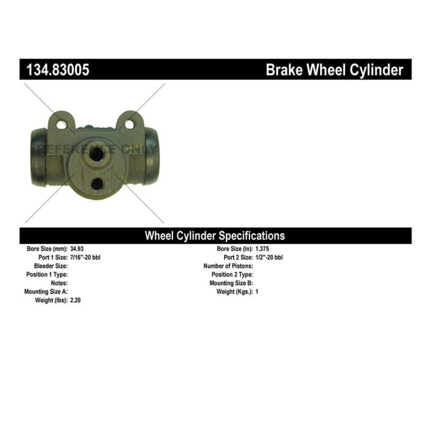 CENTRIC PARTS 134.83005 Centric Premium Wheel Cylinder