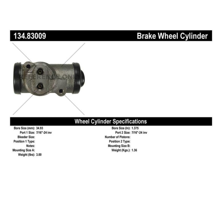 CENTRIC PARTS 134.83009 Centric Premium Wheel Cylinder
