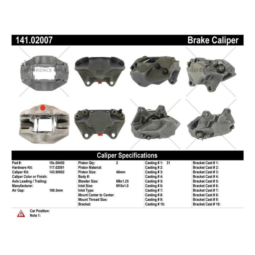 CENTRIC PARTS 141.02007 Centric Semi-Loaded Brake Caliper