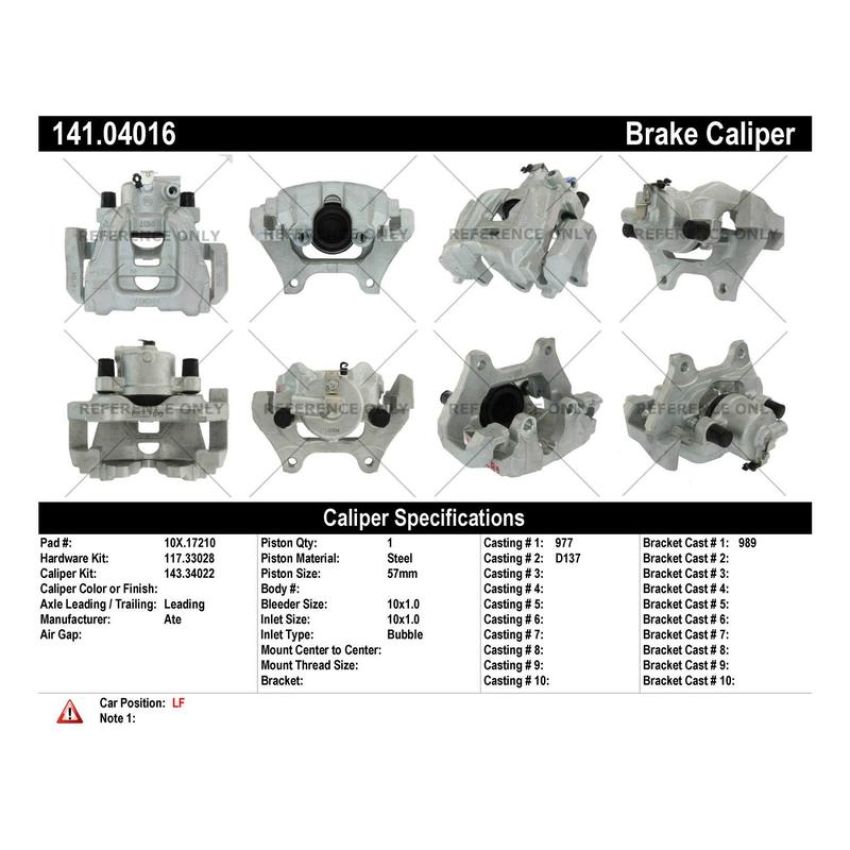 CENTRIC PARTS 141.04016 Centric Semi-Loaded Brake Caliper
