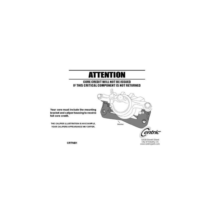 CENTRIC PARTS 141.10010 Centric Semi-Loaded Brake Caliper