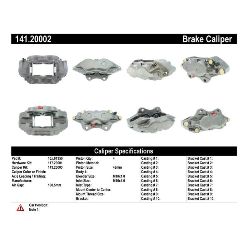 CENTRIC PARTS 141.20002 Centric Semi-Loaded Brake Caliper