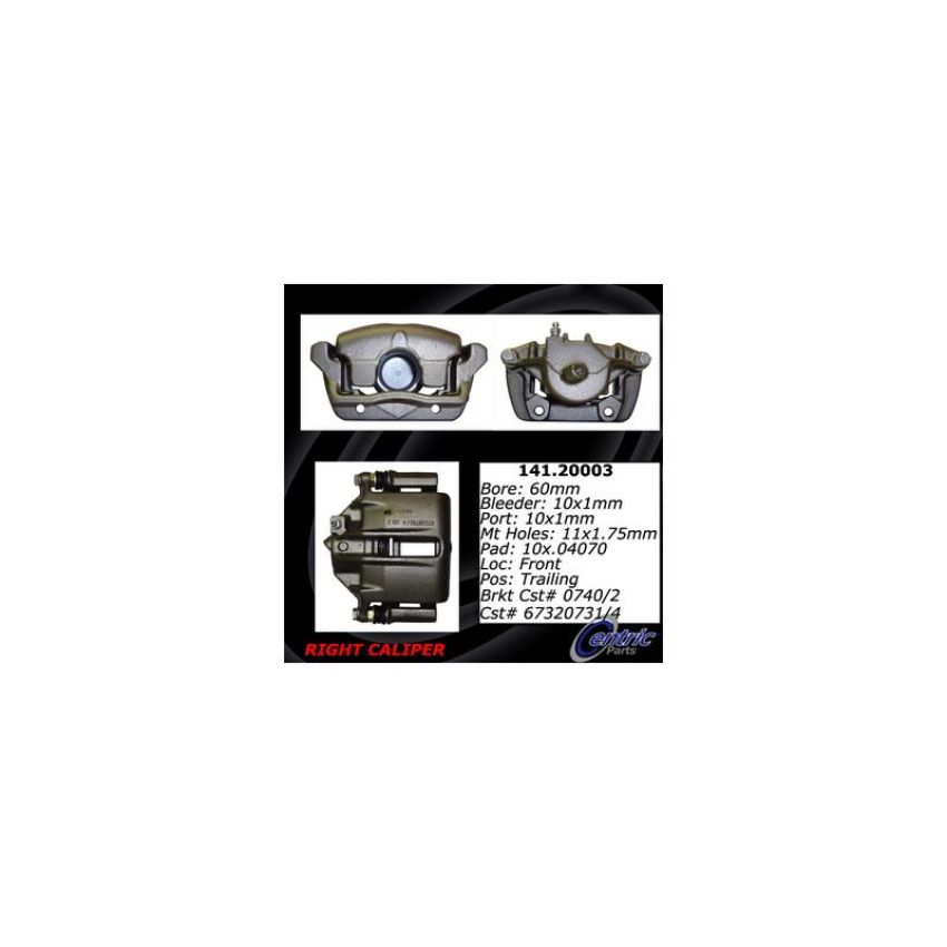 CENTRIC PARTS 141.20003 Centric Semi-Loaded Brake Caliper
