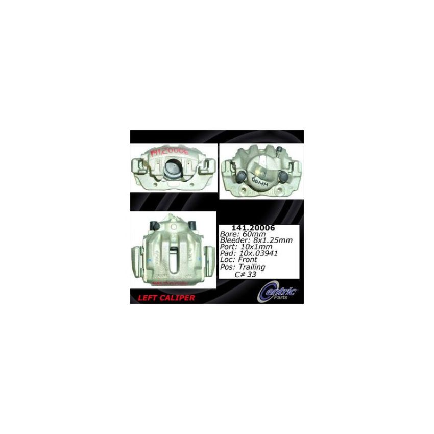 CENTRIC PARTS 141.20006 Centric Semi-Loaded Brake Caliper