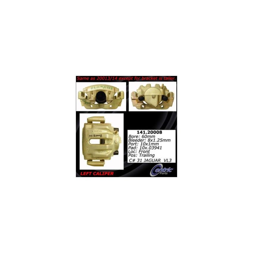 CENTRIC PARTS 141.20008 Centric Semi-Loaded Brake Caliper