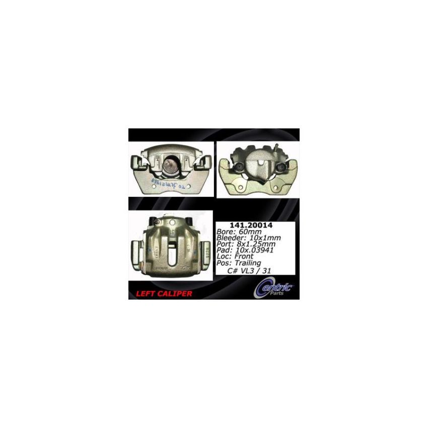 CENTRIC PARTS 141.20014 Centric Semi-Loaded Brake Caliper