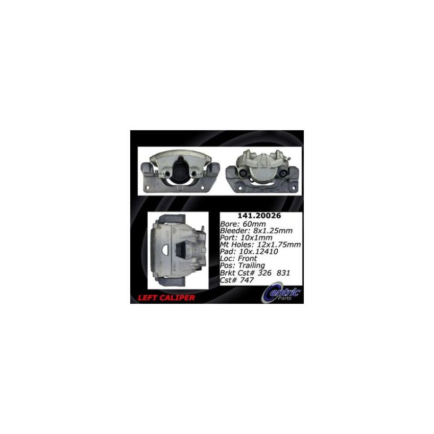 CENTRIC PARTS 141.20026 Centric Semi-Loaded Brake Caliper