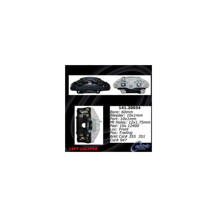 CENTRIC PARTS 141.20034 Centric Semi-Loaded Brake Caliper