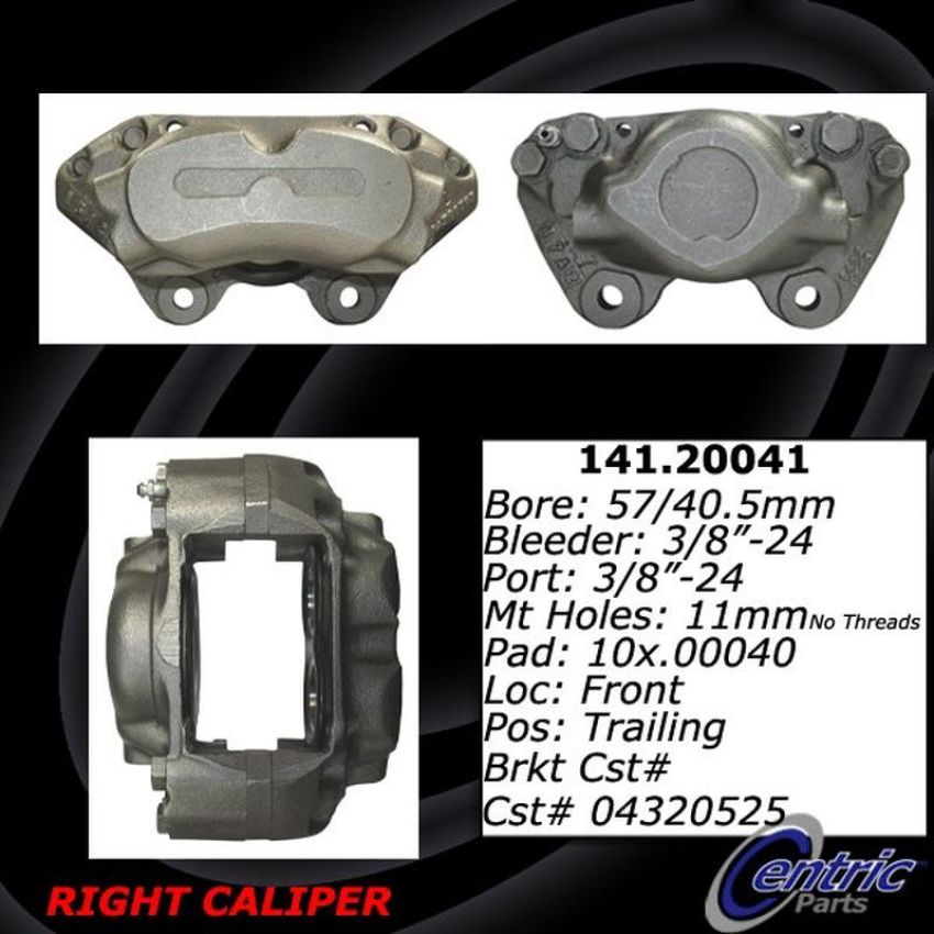 CENTRIC PARTS 141.20041 Centric Semi-Loaded Brake Caliper