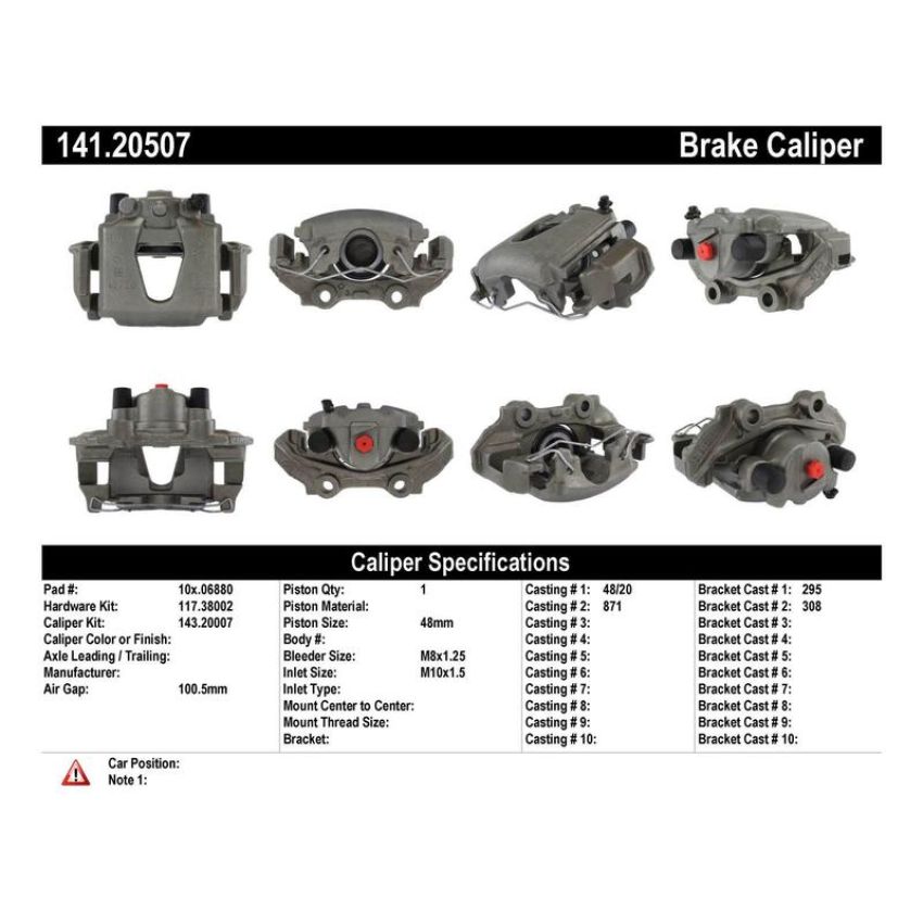 CENTRIC PARTS 141.20507 Centric Semi-Loaded Brake Caliper