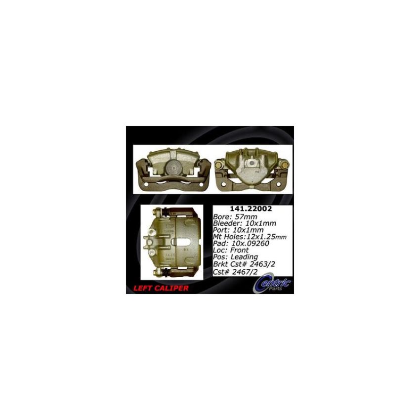 CENTRIC PARTS 141.22002 Centric Semi-Loaded Brake Caliper